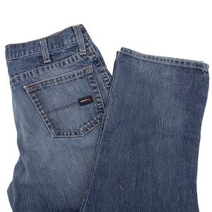 Ariat FR M4 Boot Cut Jeans Mens 36x32 Blue Excellent Flame Resistant Low Rise